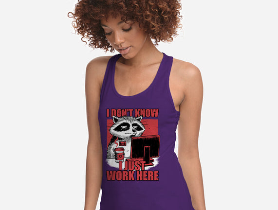 Raccoon Tired Work