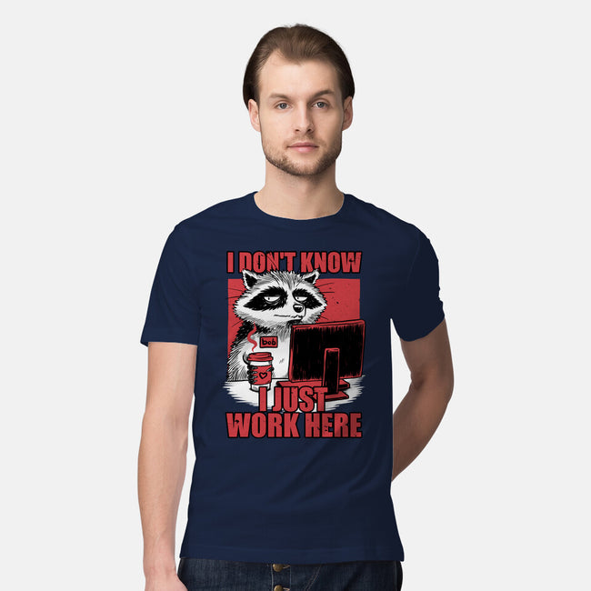 Raccoon Tired Work-Mens-Premium-Tee-Studio Mootant