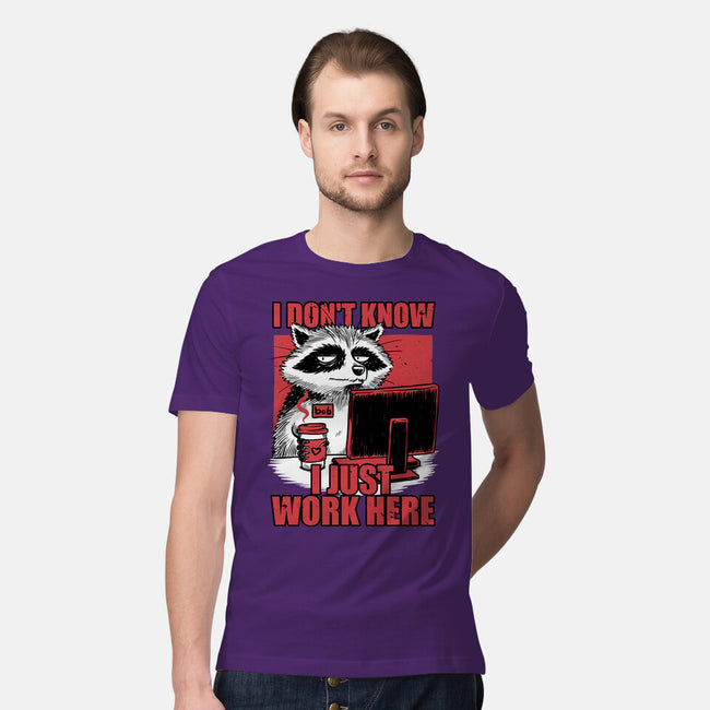 Raccoon Tired Work-Mens-Premium-Tee-Studio Mootant
