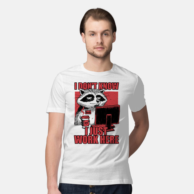 Raccoon Tired Work-Mens-Premium-Tee-Studio Mootant
