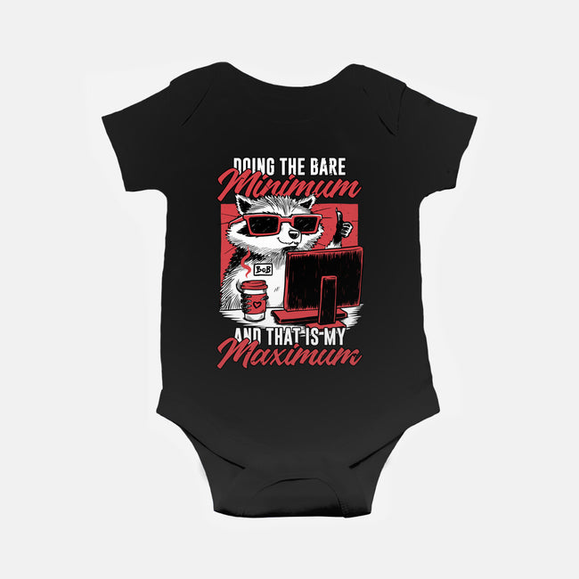 Raccoon Minimun Work-Baby-Basic-Onesie-Studio Mootant