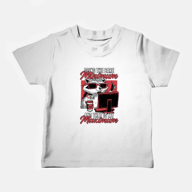 Raccoon Minimun Work-Baby-Basic-Tee-Studio Mootant