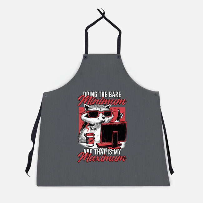 Raccoon Minimun Work-Unisex-Kitchen-Apron-Studio Mootant