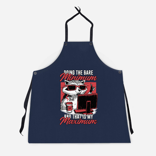 Raccoon Minimun Work-Unisex-Kitchen-Apron-Studio Mootant