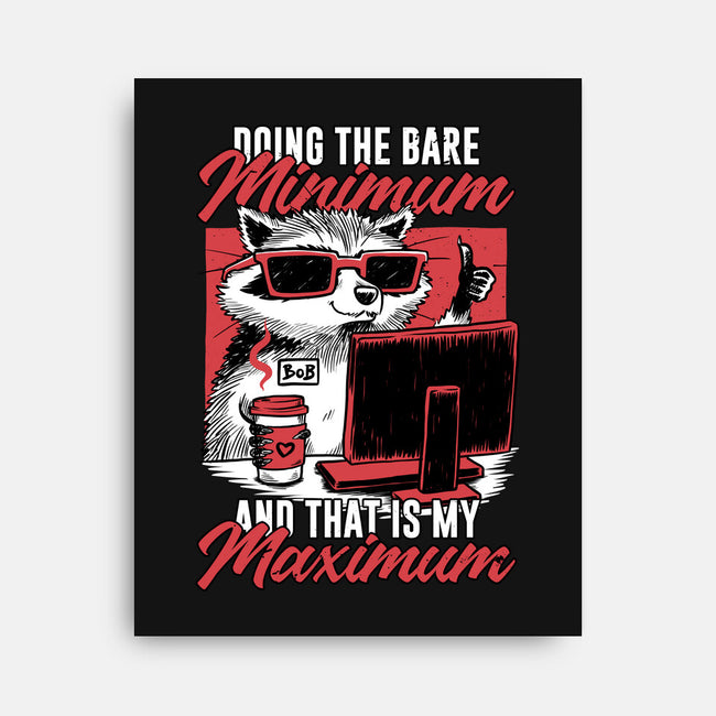 Raccoon Minimun Work-None-Stretched-Canvas-Studio Mootant