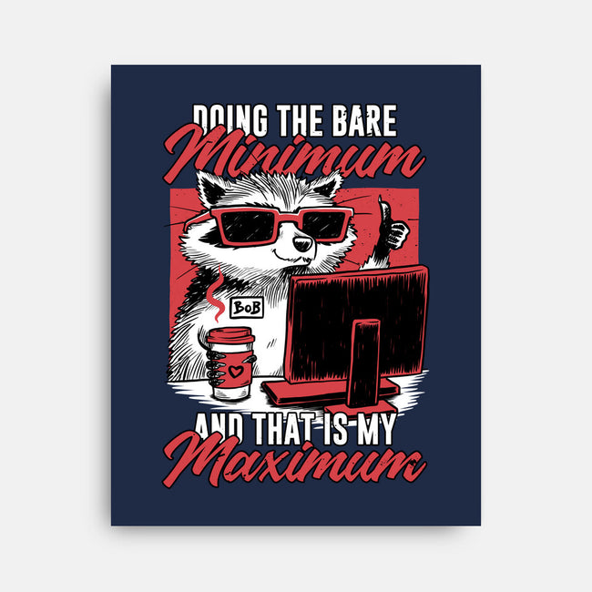 Raccoon Minimun Work-None-Stretched-Canvas-Studio Mootant