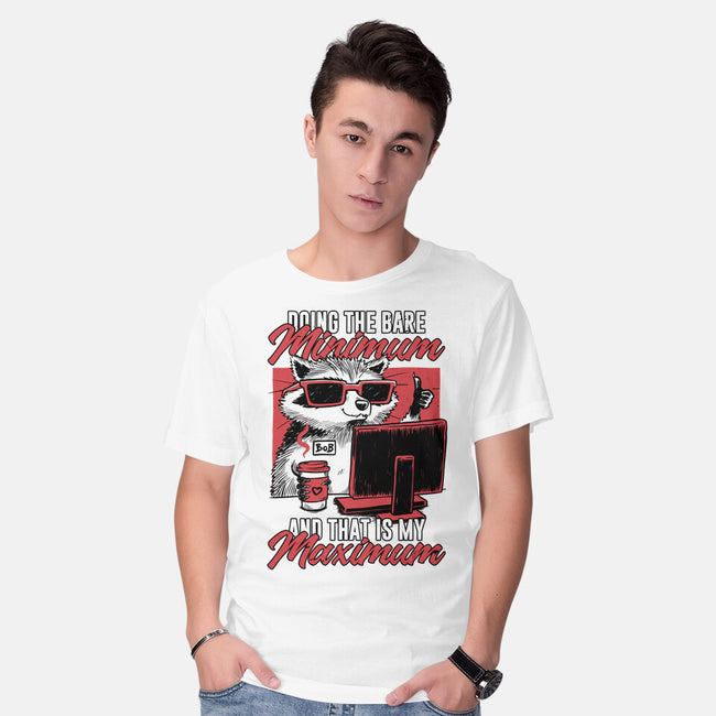 Raccoon Minimun Work-Mens-Basic-Tee-Studio Mootant