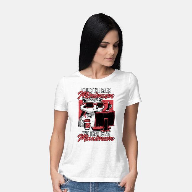 Raccoon Minimun Work-Womens-Basic-Tee-Studio Mootant