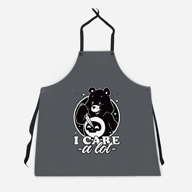 Cute Death Bear-Unisex-Kitchen-Apron-Studio Mootant