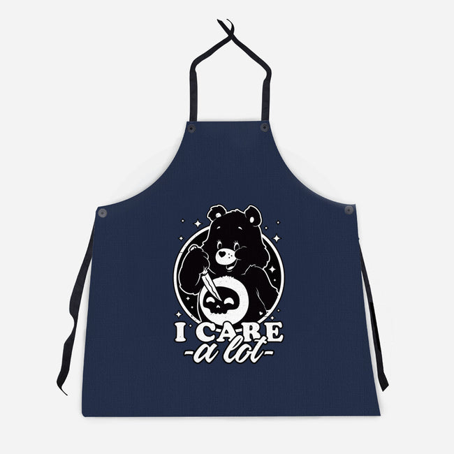 Cute Death Bear-Unisex-Kitchen-Apron-Studio Mootant