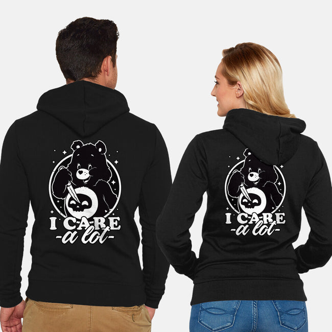 Cute Death Bear-Unisex-Zip-Up-Sweatshirt-Studio Mootant