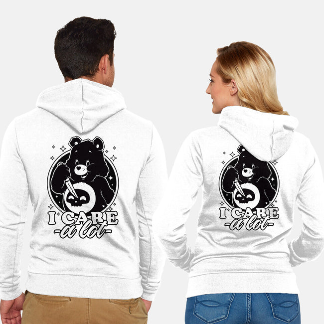 Cute Death Bear-Unisex-Zip-Up-Sweatshirt-Studio Mootant