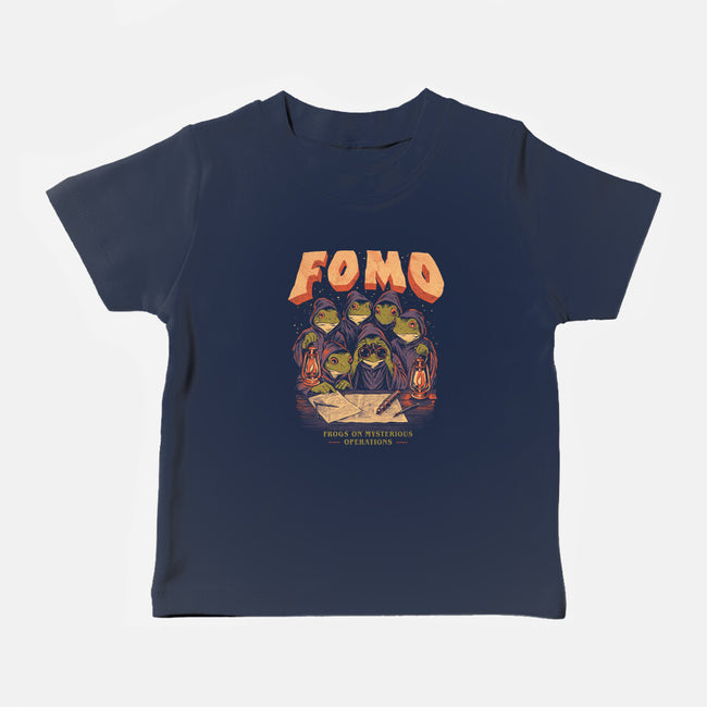 FOMO Frogs On Mysterious Operations-Baby-Basic-Tee-eduely