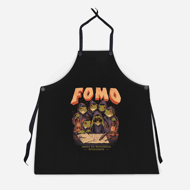 FOMO Frogs On Mysterious Operations-Unisex-Kitchen-Apron-eduely
