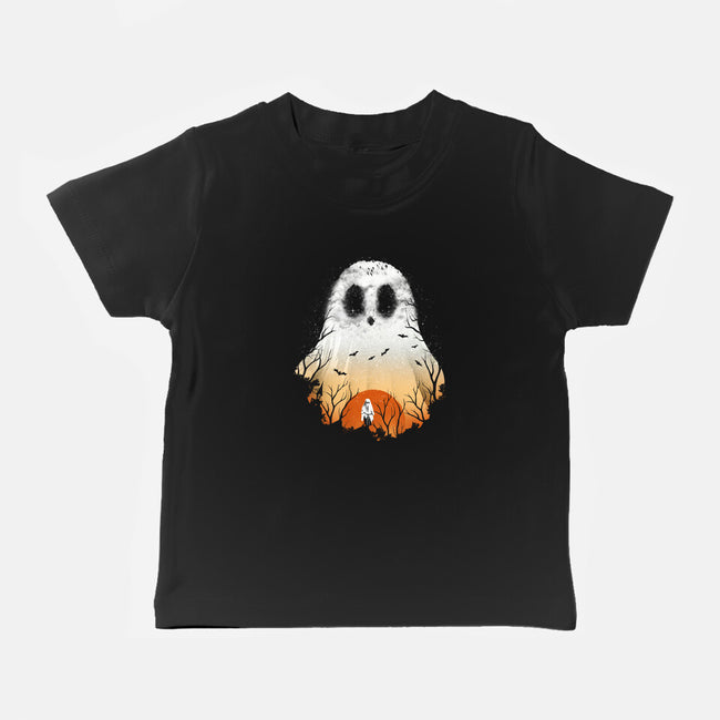 Spooky Night Landscape-Baby-Basic-Tee-dandingeroz