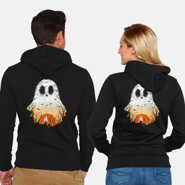 Spooky Night Landscape-Unisex-Zip-Up-Sweatshirt-dandingeroz