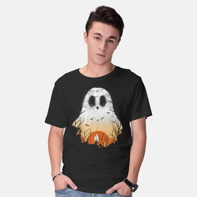 Spooky Night Landscape-Mens-Basic-Tee-dandingeroz