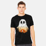 Spooky Night Landscape-Mens-Heavyweight-Tee-dandingeroz
