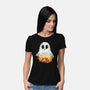 Spooky Night Landscape-Womens-Basic-Tee-dandingeroz