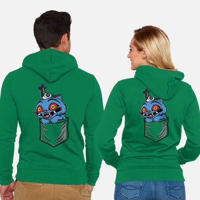 Pocket Cat-Unisex-Zip-Up-Sweatshirt-turborat14