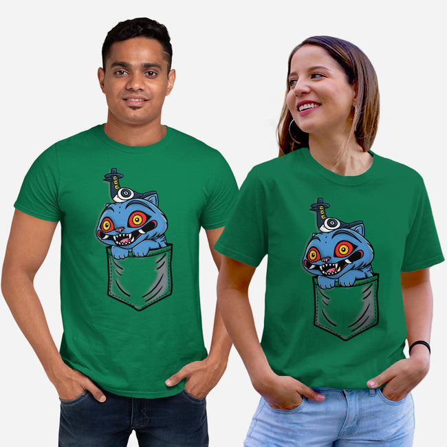 Pocket Cat-Unisex-Basic-Tee-turborat14