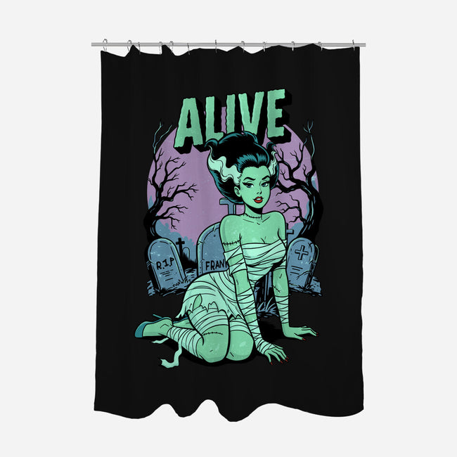 Horror Pinup-None-Polyester-Shower Curtain-P1yu5h