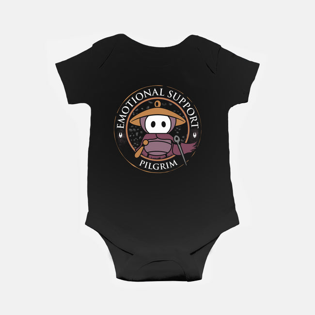Emotional Support Pilgrim-Baby-Basic-Onesie-rocketman_art