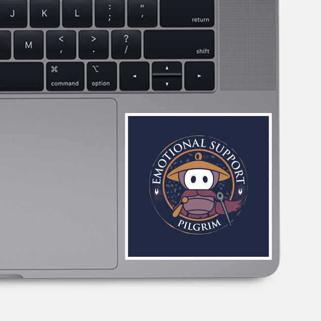 Emotional Support Pilgrim-None-Glossy-Sticker-rocketman_art