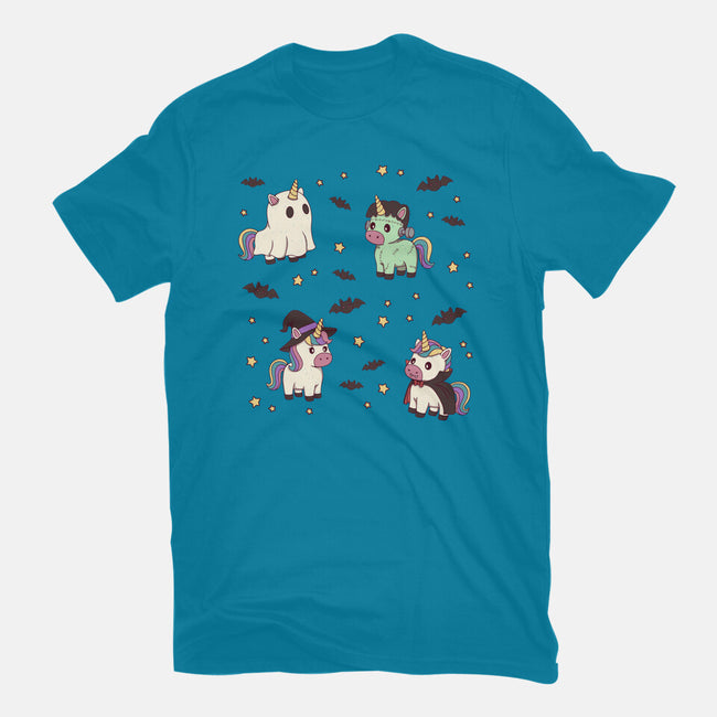 Halloween Unicorn Party-Mens-Heavyweight-Tee-Loobs