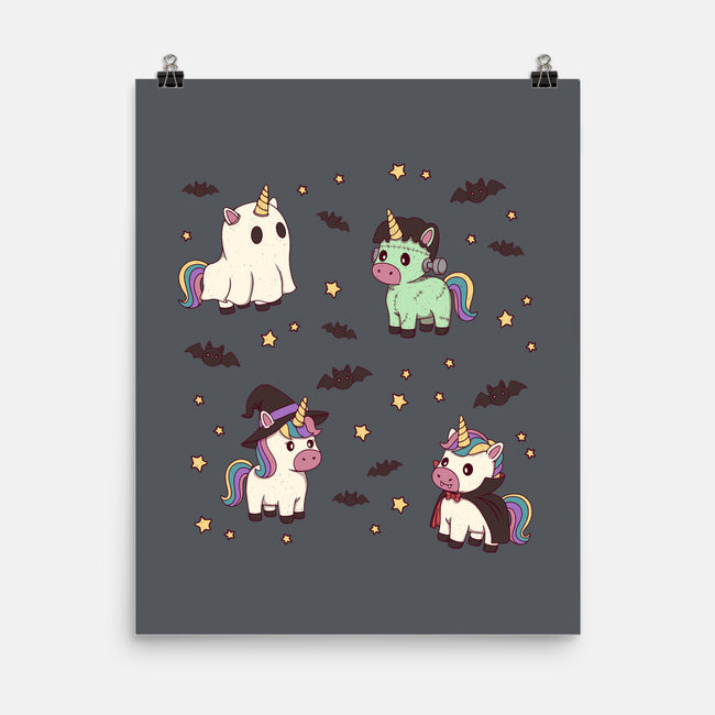 Halloween Unicorn Party-None-Matte-Poster-Loobs