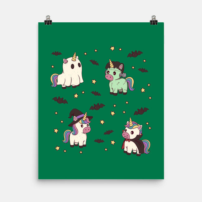 Halloween Unicorn Party-None-Matte-Poster-Loobs
