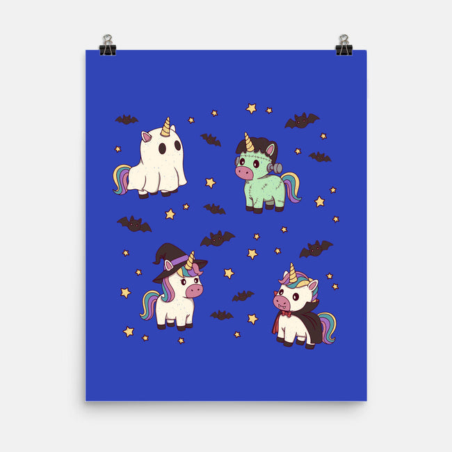 Halloween Unicorn Party-None-Matte-Poster-Loobs