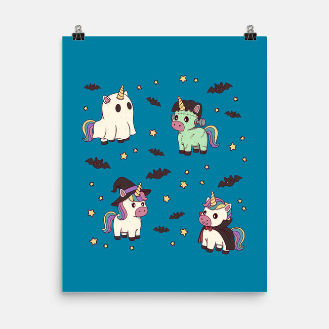 Halloween Unicorn Party-None-Matte-Poster-Loobs