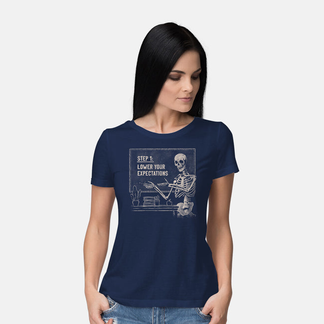 Lower Your Expectations-Womens-Basic-Tee-eduely