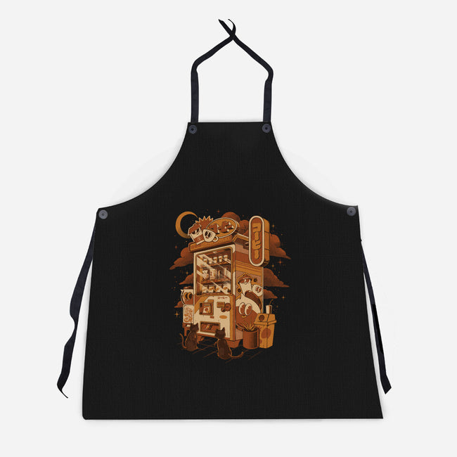 Coffee Vending Machine-Unisex-Kitchen-Apron-ilustrata