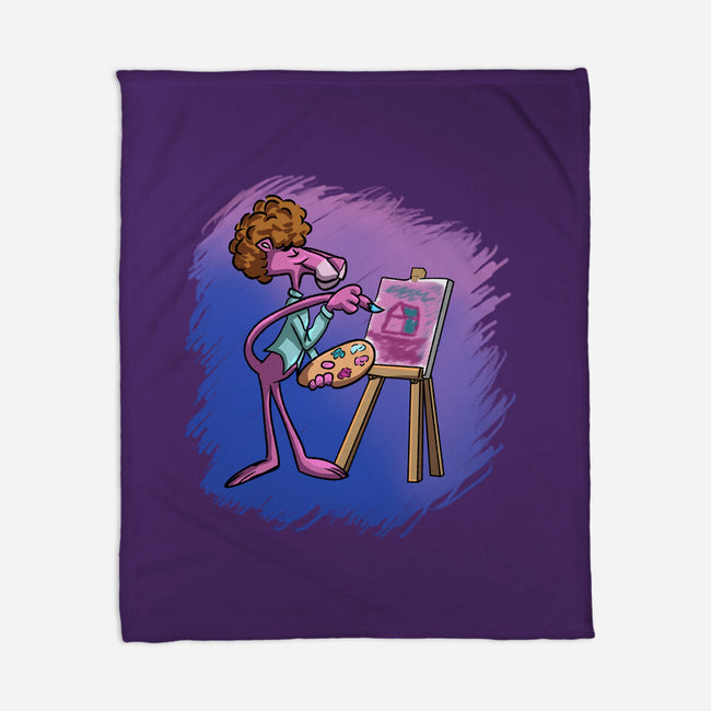 Pink Painting-None-Fleece-Blanket-nickzzarto