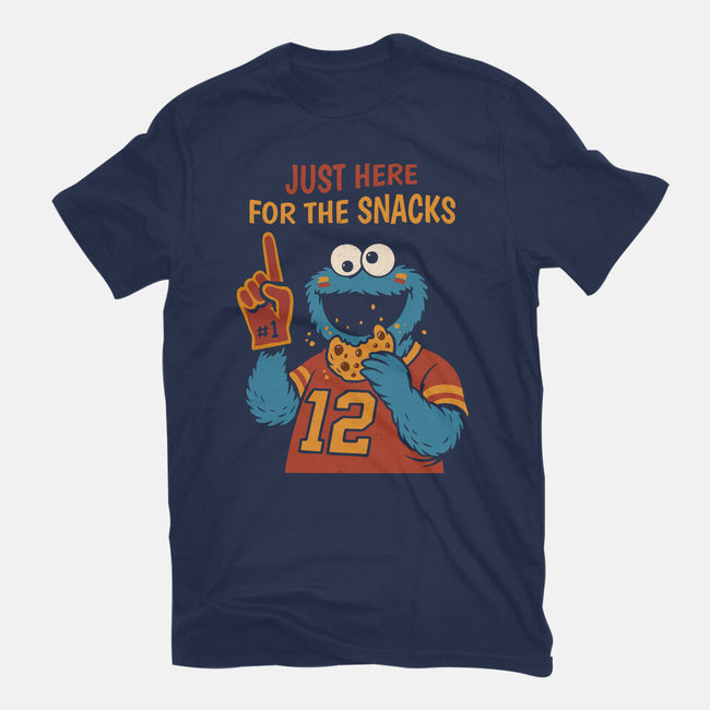 I'm Just Here For The Snacks-Unisex-Basic-Tee-Marinho