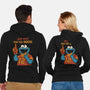 I'm Just Here For The Snacks-Unisex-Zip-Up-Sweatshirt-Marinho