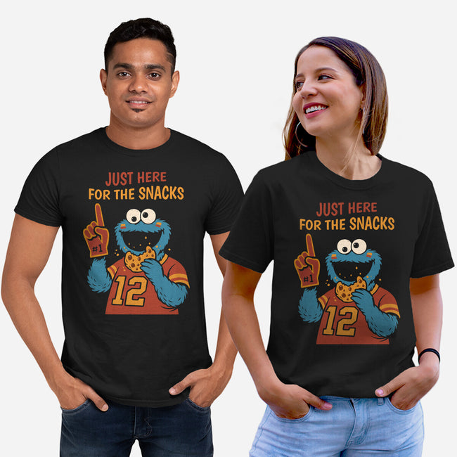 I'm Just Here For The Snacks-Unisex-Basic-Tee-Marinho