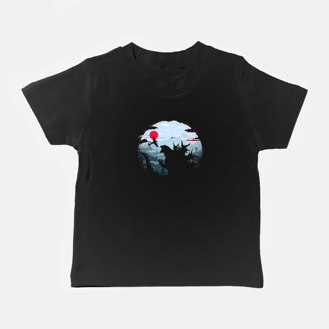 Monster King-Baby-Basic-Tee-rocketman_art