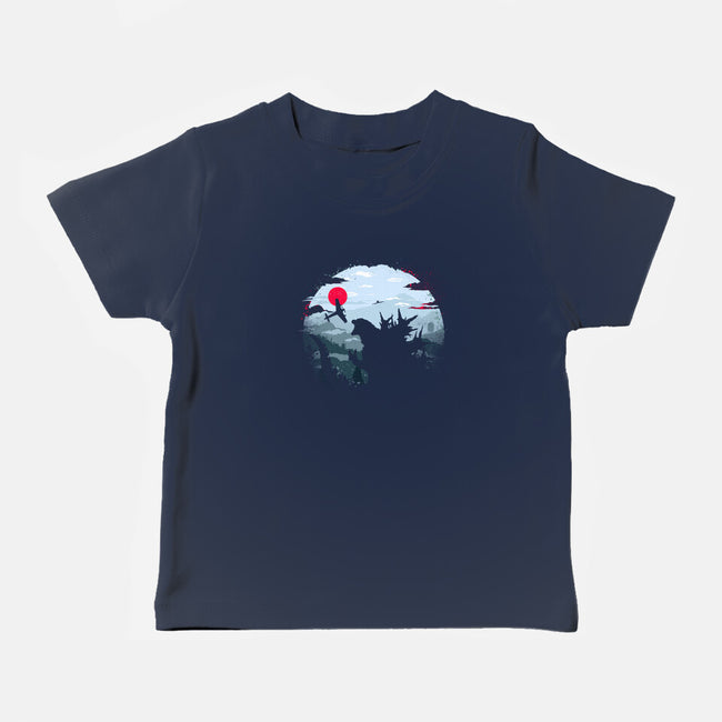 Monster King-Baby-Basic-Tee-rocketman_art