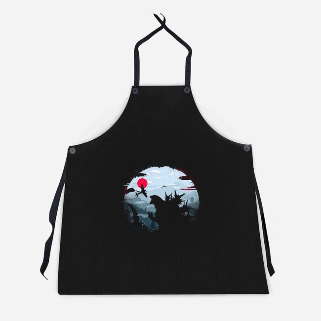 Monster King-Unisex-Kitchen-Apron-rocketman_art