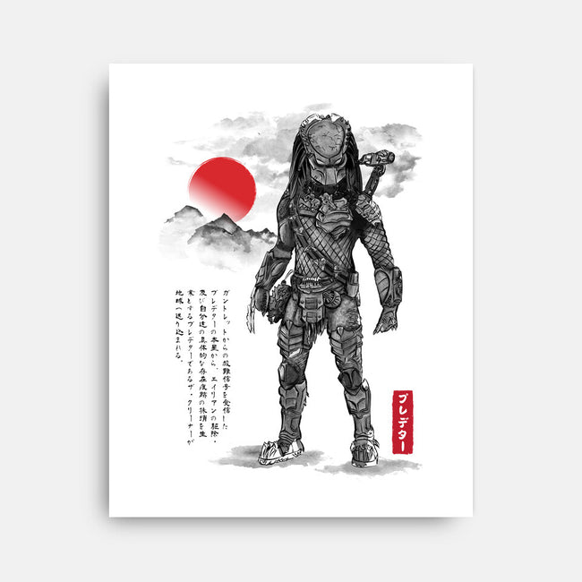 Wolf Predator Sumi-e-None-Stretched-Canvas-DrMonekers