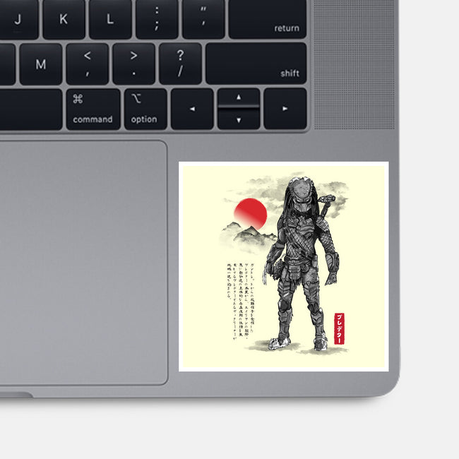 Wolf Predator Sumi-e-None-Glossy-Sticker-DrMonekers