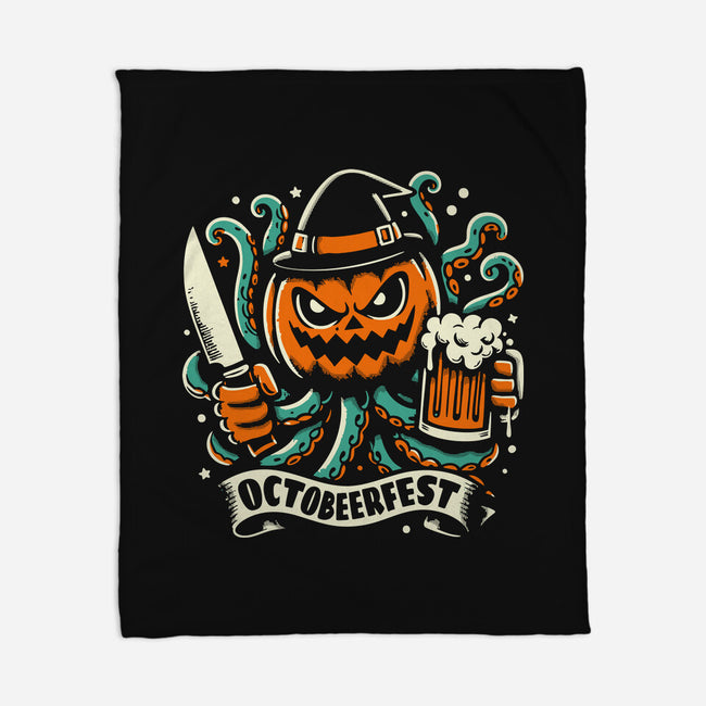 The Great Pumpkin Kraken-None-Fleece-Blanket-Trendsdk
