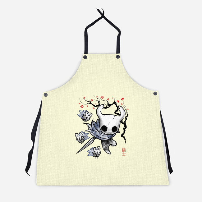 Little Ghost Sumi-E-Unisex-Kitchen-Apron-Astrobot Invention