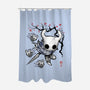 Little Ghost Sumi-E-None-Polyester-Shower Curtain-Astrobot Invention