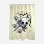 Little Ghost Sumi-E-None-Polyester-Shower Curtain-Astrobot Invention