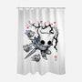 Little Ghost Sumi-E-None-Polyester-Shower Curtain-Astrobot Invention