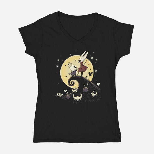 Knightmare-Womens-V-Neck-Tee-retrodivision